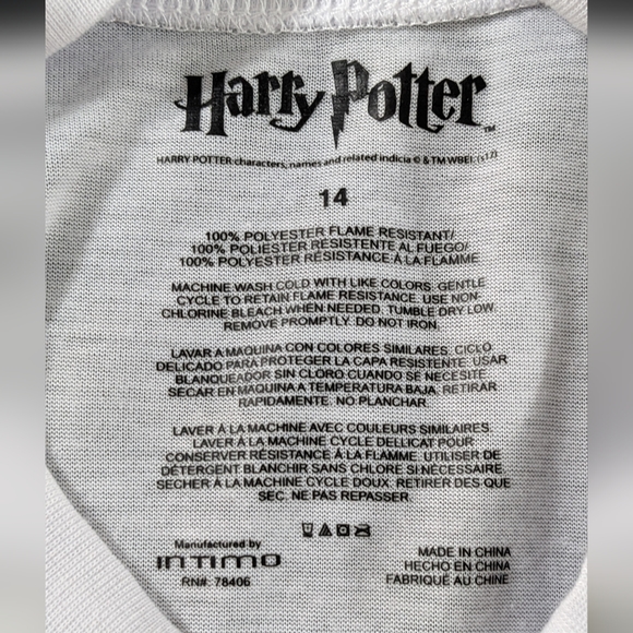 Harry Potter Girls Hermoine Hogwarts Gryffindor Uniform Pajama Nightgown, NWT - Picture 4 of 5